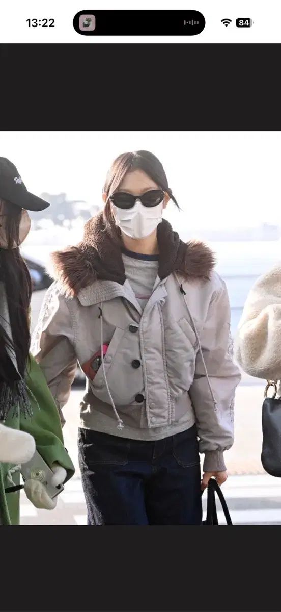 オープンワイワイ faux fur zipper hood ma 1