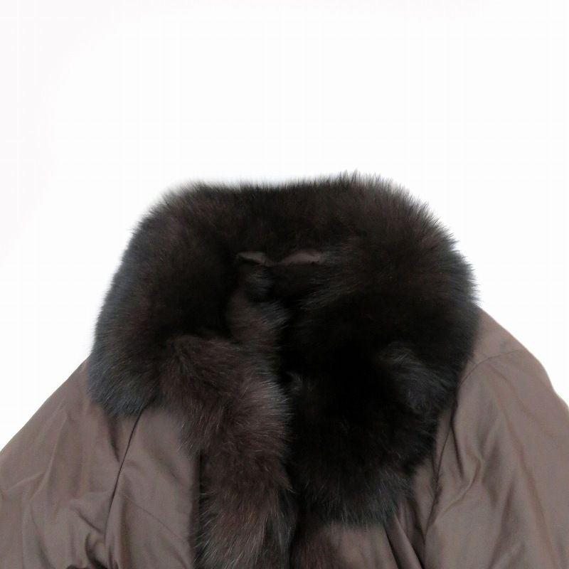 毛皮コート オファー ファーコート リバーシブル ロング丈 フォックス