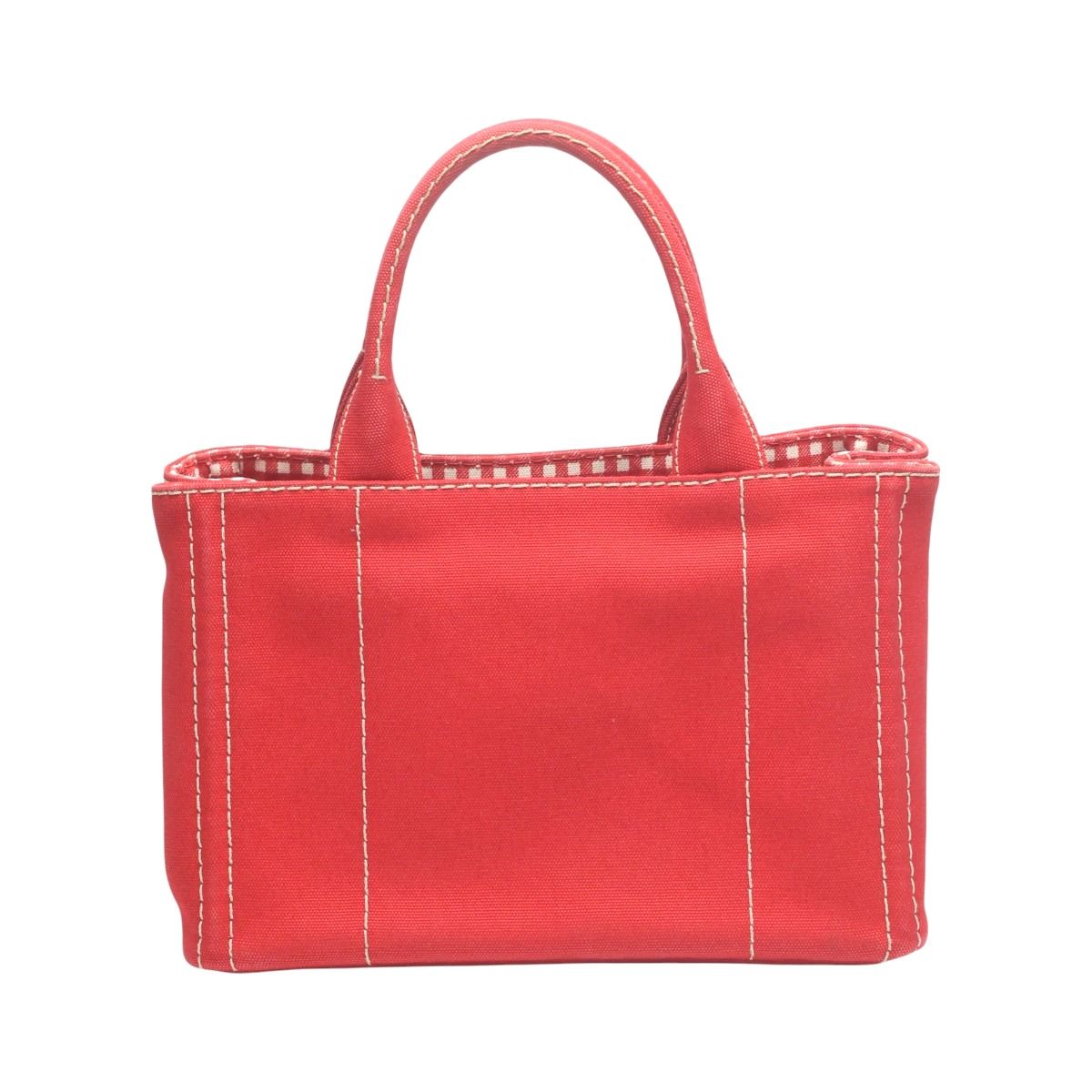 プラダ 1 BG 439 キャンバス トートバッグ カナパトート ミニ PRADA レッド