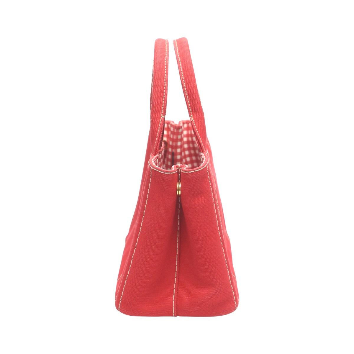 PRADA 赤 キャンバス ハンドバッグ PRADA（プラダ） 未使用品 カナパ 1BG439 キャンバス ROSSO レッド