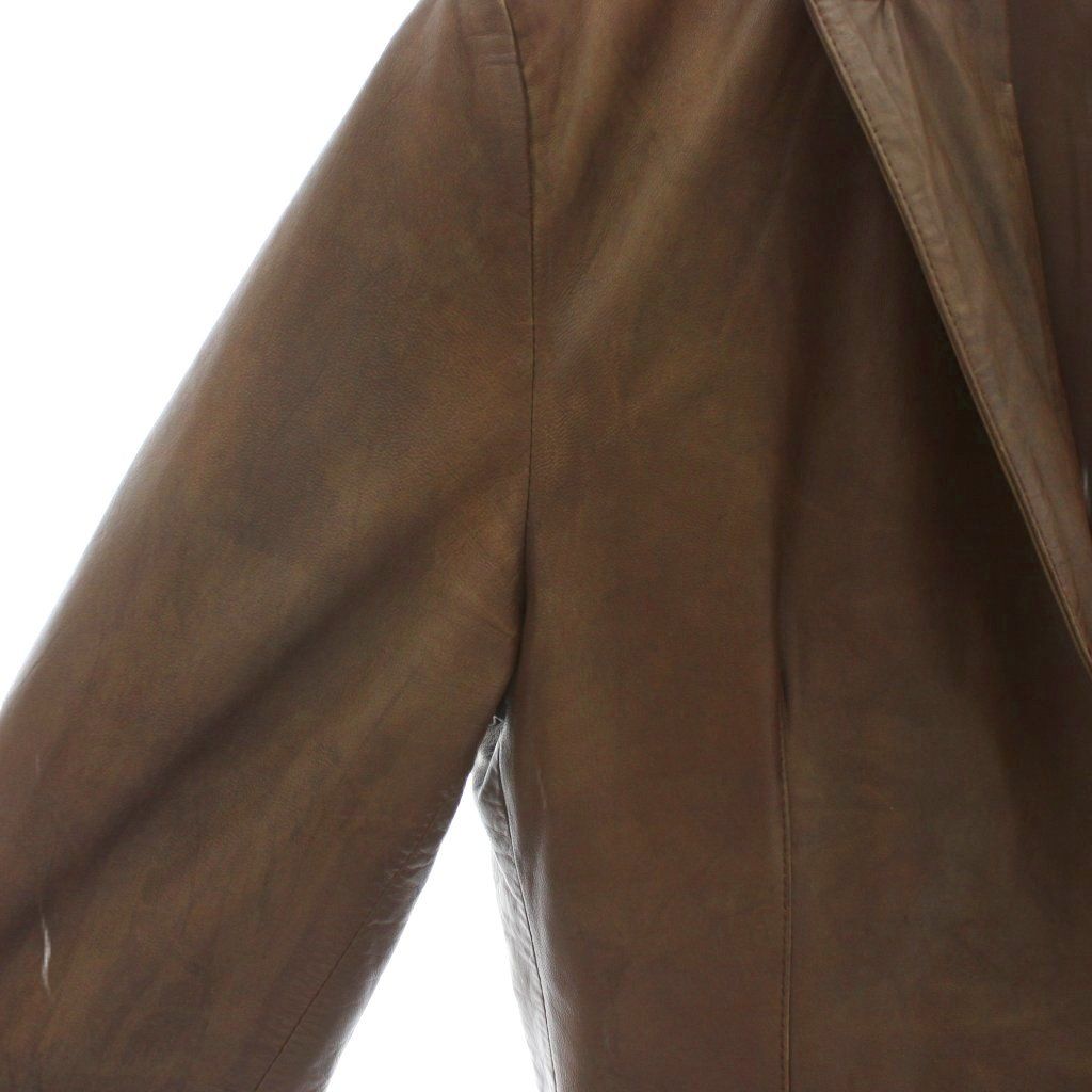 【最高級 鹿革 XL】ウィンドアーマー　レザーテーラードジャケット　茶　英国製 最高級 鹿革 XL】ウィンドアーマー レザーテーラードジャケット 茶