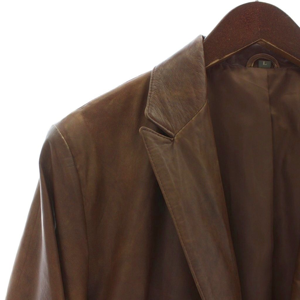 【最高級 鹿革 XL】ウィンドアーマー　レザーテーラードジャケット　茶　英国製 最高級 鹿革 XL】ウィンドアーマー レザーテーラードジャケット 茶