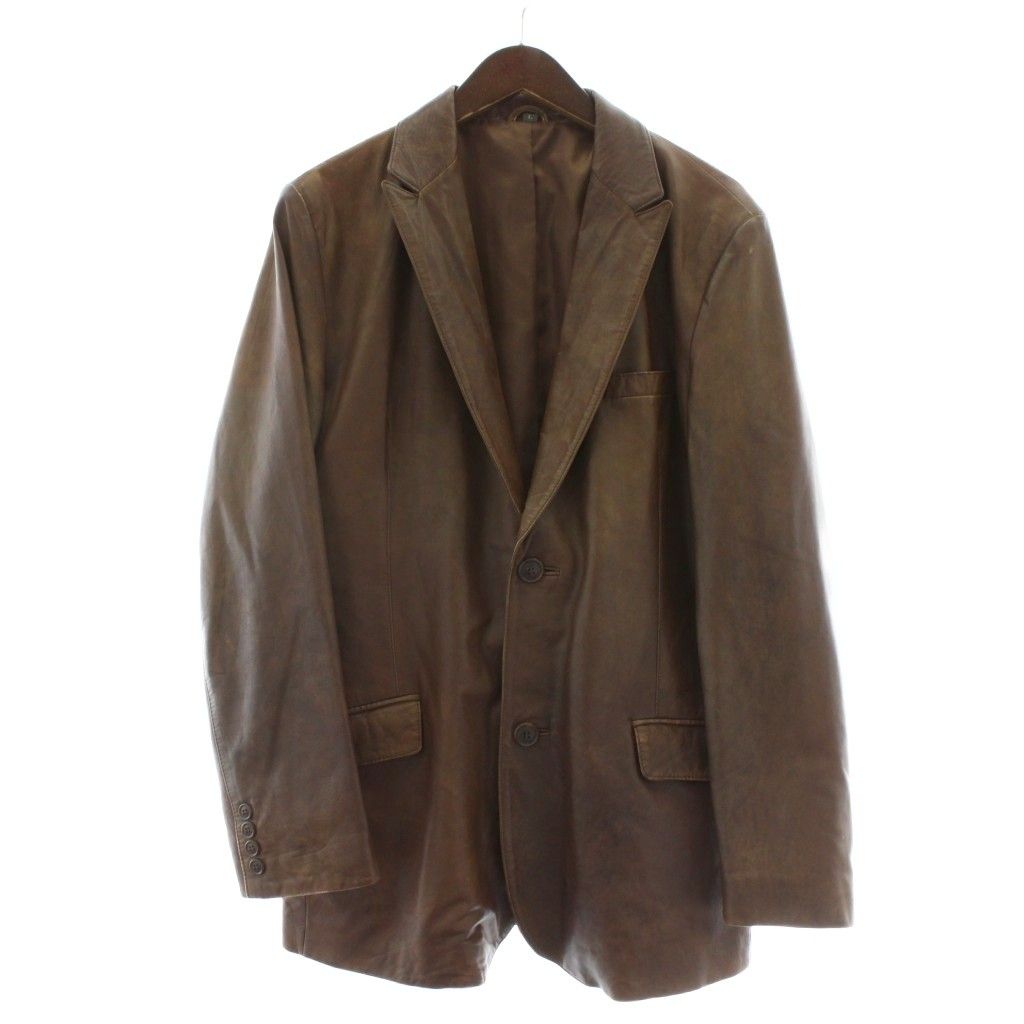 【最高級 鹿革 XL】ウィンドアーマー　レザーテーラードジャケット　茶　英国製 最高級 鹿革 XL】ウィンドアーマー レザーテーラードジャケット 茶