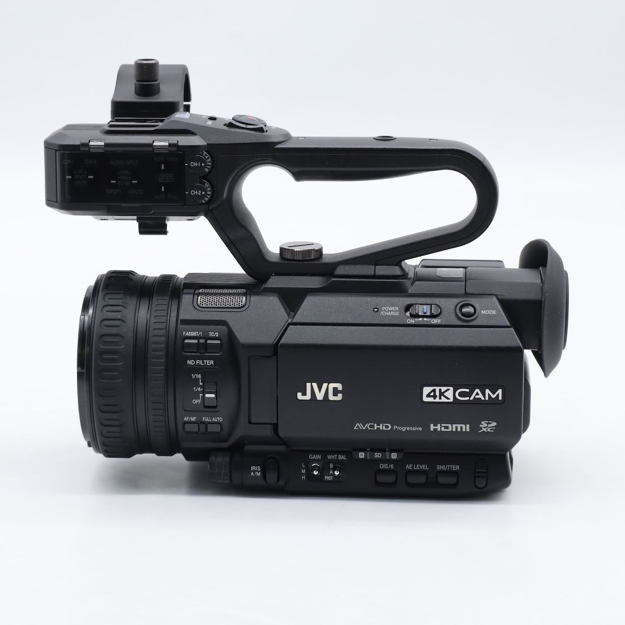 ビデオカメラ JVC GY-HM185 美品】JVC GY-HM185 4Kメモリーカードカメラレコーダー バッテリー3個