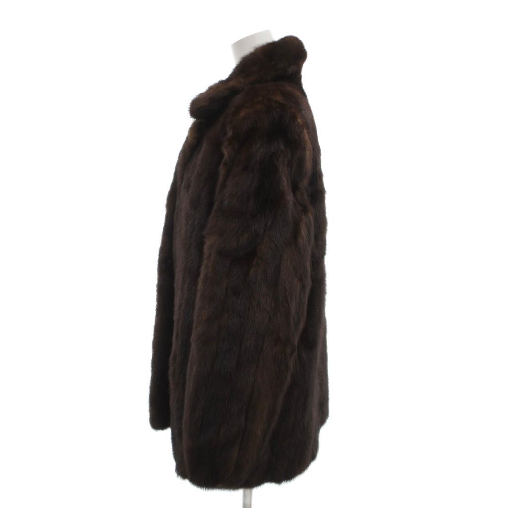 ノーブランド 節約 ファーコート ミンク ミンクファー 毛皮 ハーフ