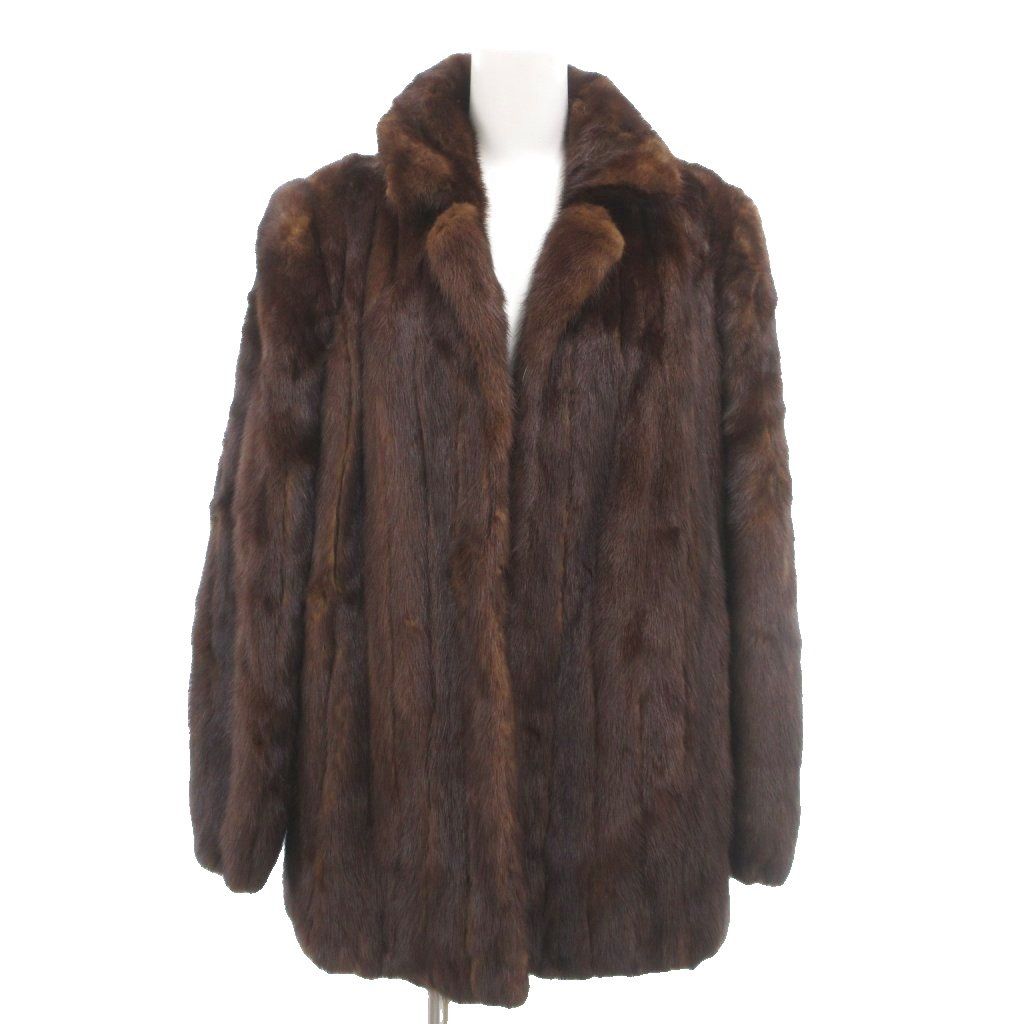 ノーブランド 節約 ファーコート ミンク ミンクファー 毛皮 ハーフ