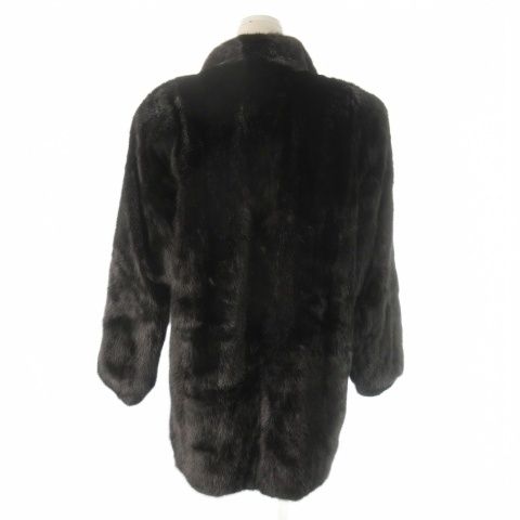 ノーブランド ファーコート ミンクファー 毛皮 ミドル丈 ショール