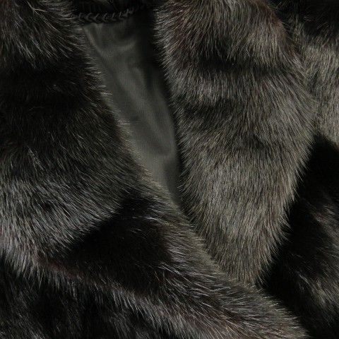 ノーブランド ファーコート ミンクファー 毛皮 ミドル丈 ショール