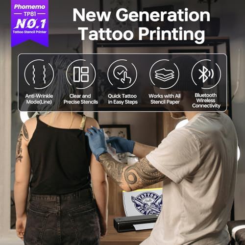 新品】タトゥー用紙10枚付属 タトゥープリンター タトゥーマシン 転写