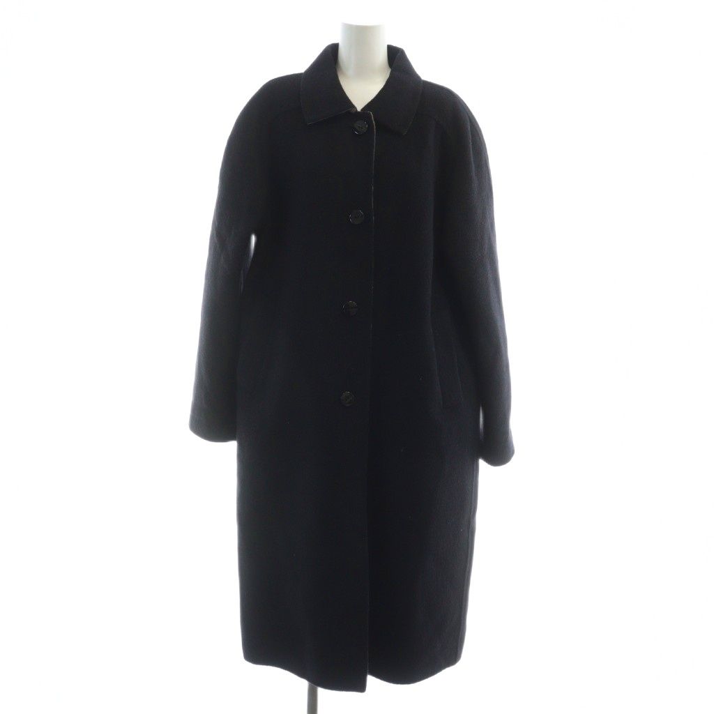 ヘルノ HERNO ヴィンテージ ロングコート 長袖 ウール カシミヤ 黒