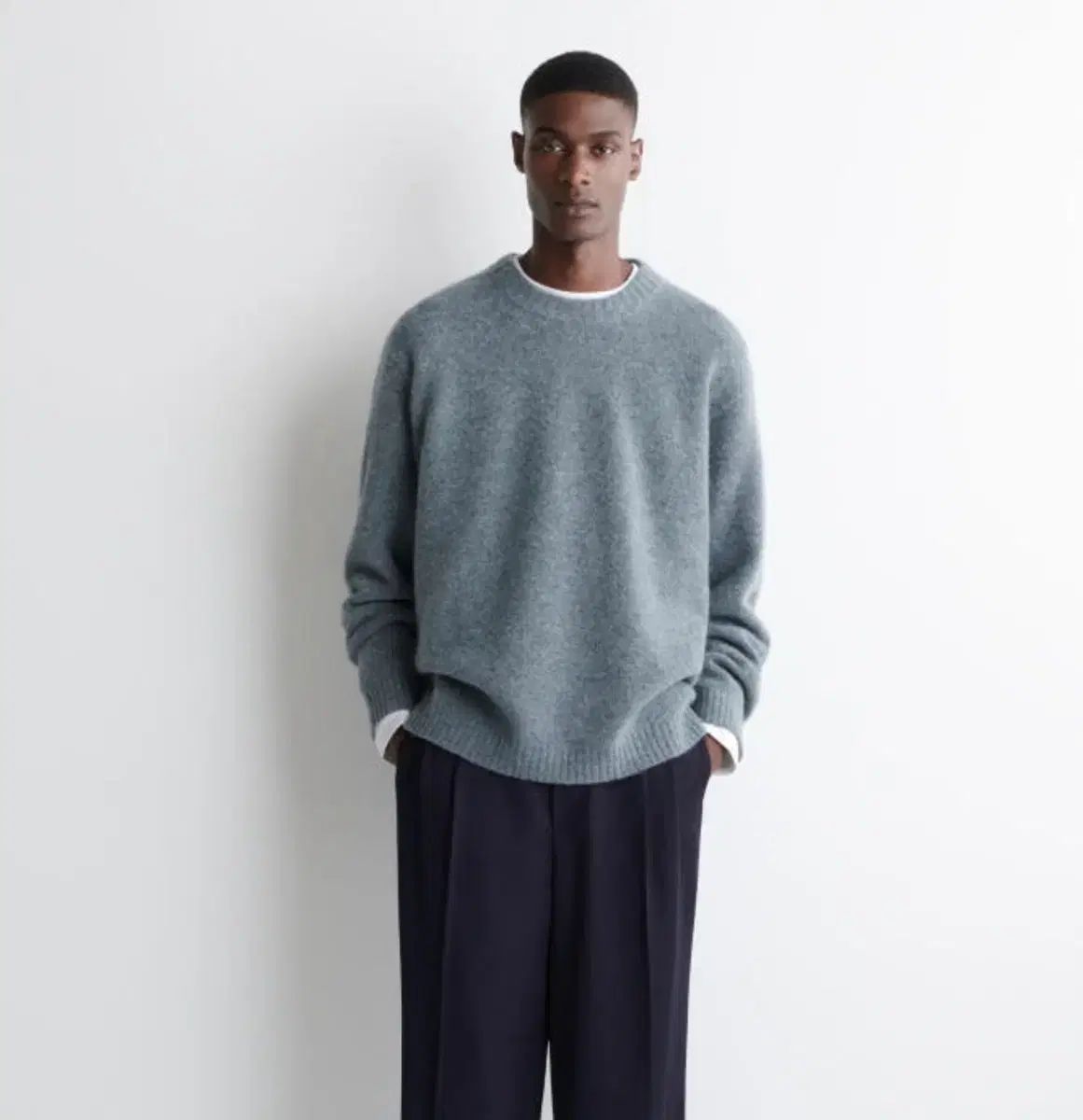 COS オーバーサイズ アルパカ ブレンド クルーネック セーター