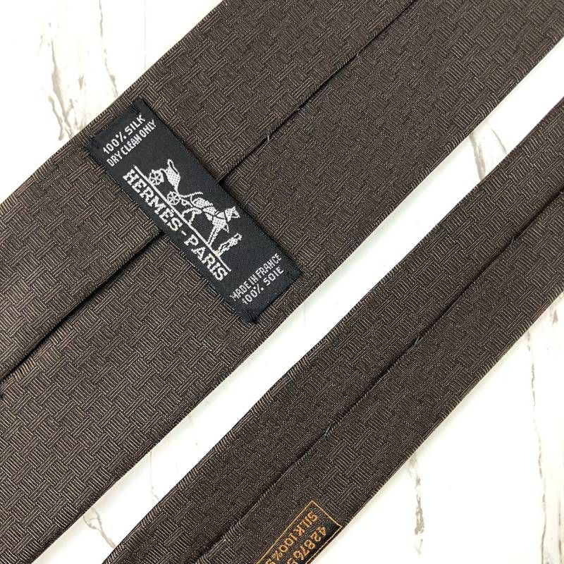 HERMES エルメス 美品 現行 ネクタイ ファソネ H柄 H織 大人気 刺繍 HERMES（エルメス） 【新品】エルメス ネクタイ 《 ファソネH 》 7cm H