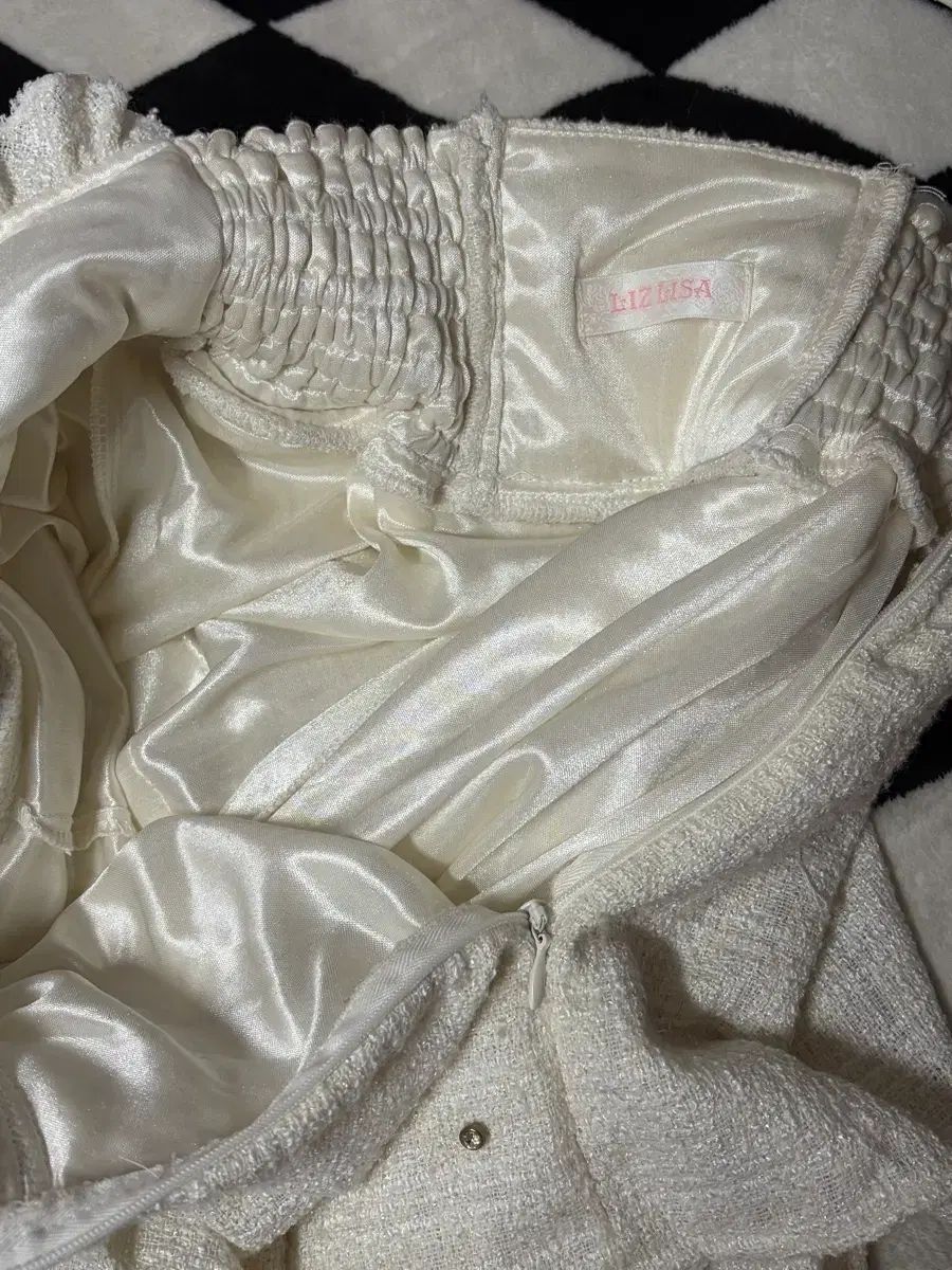  リズリサ ビジュー リボン スカート 白 量産型 地雷系 スナ系 その他 ミニスカート