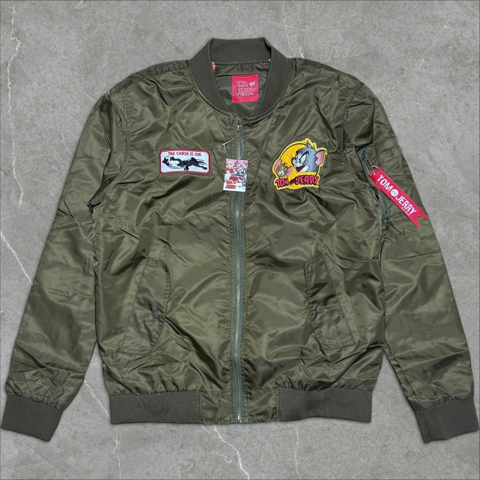 未使用品】トムとジェリー MA-1ジャケット オリーブグリーン フライト