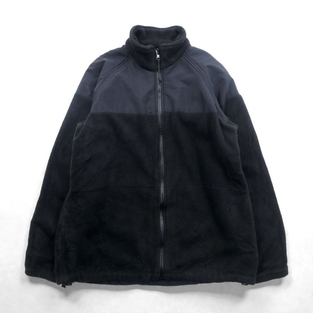 US NAVY 米軍 ECWCS GEN 2 ポーラテック LEVEL-3 フリースジャケット L ブラック ナイロン切替 8415-01-539-4049
