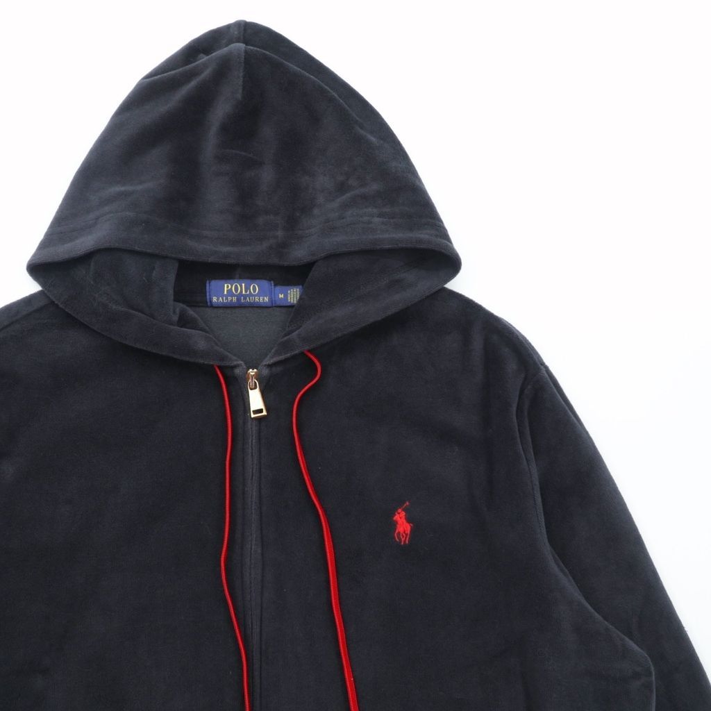 ショップ Polo Ralph Lauren ベロア ジップアップパーカー ジャージ