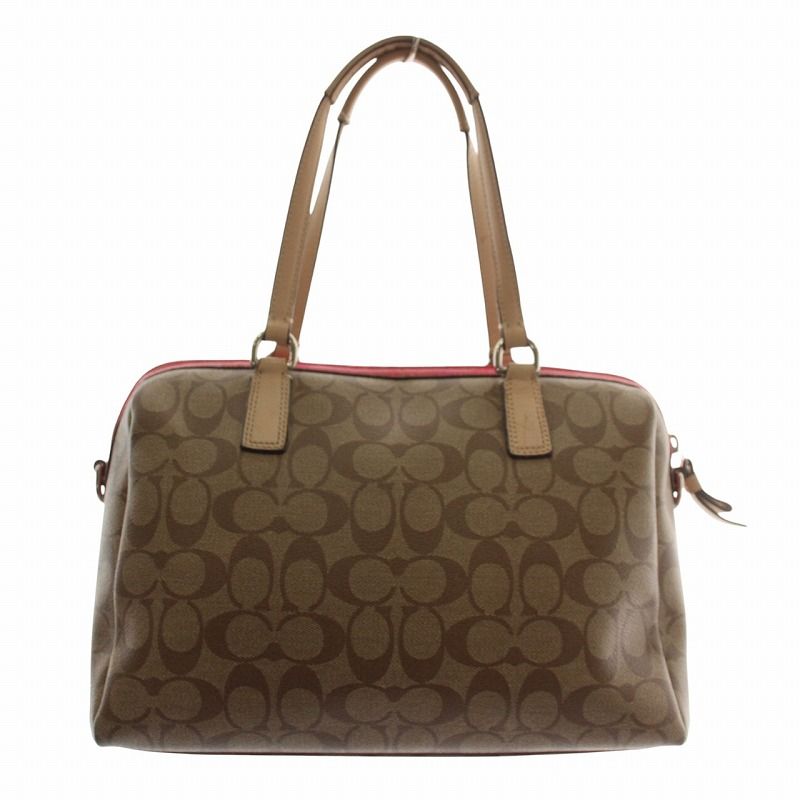 コーチ COACH シグネチャー ストライプ ナンシー サッチェル