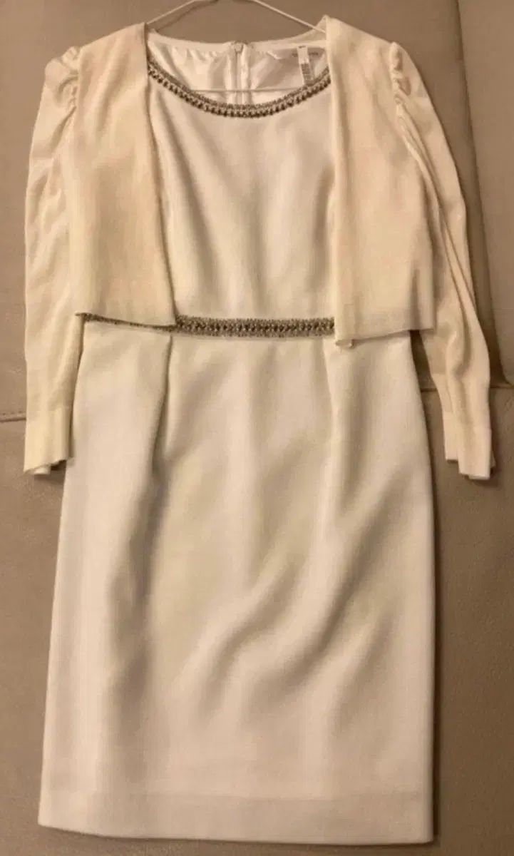 レニボン ツイード 白 ONE PIECE セットアップ