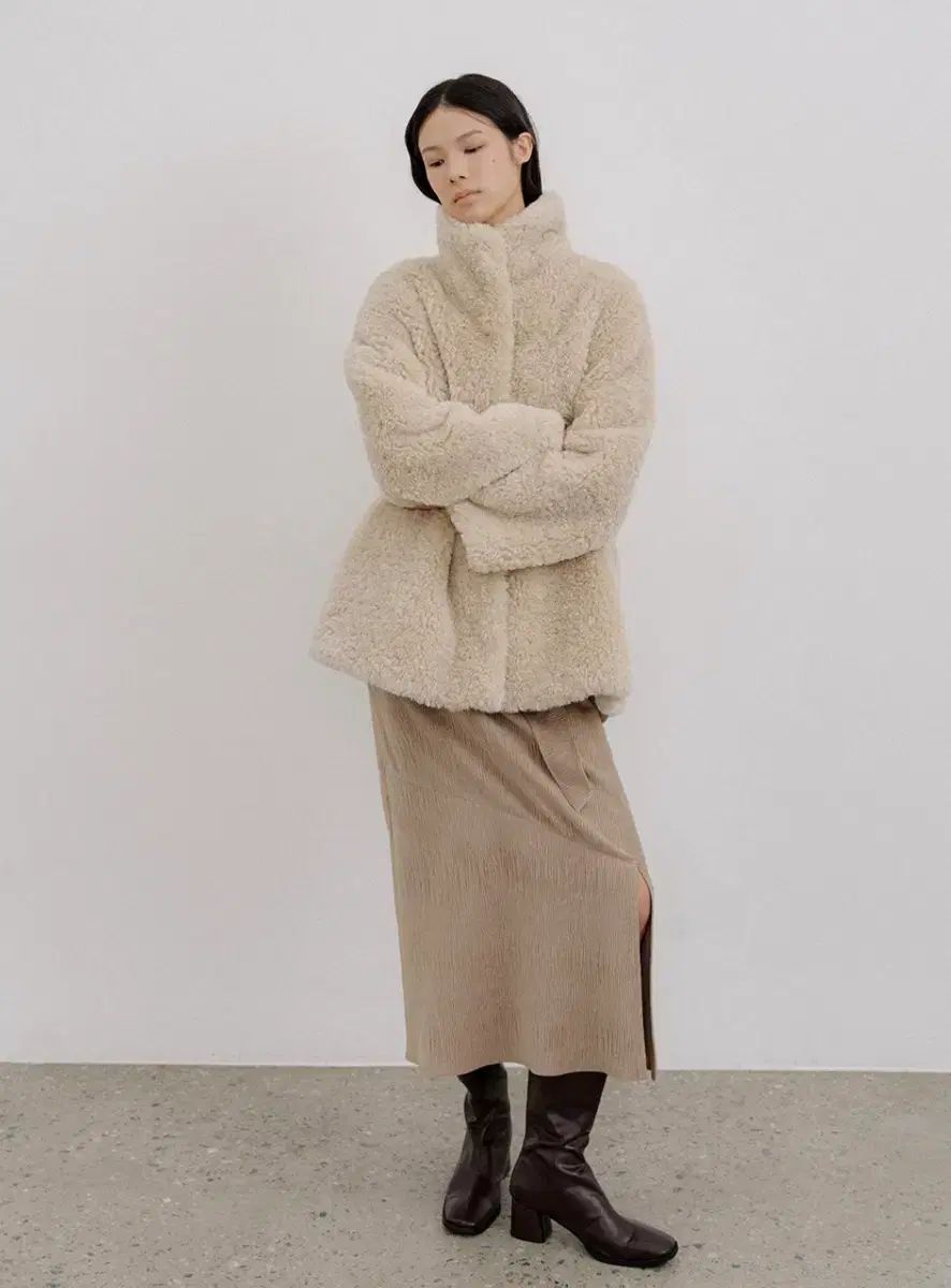 オーテット ブークレ ファーコート