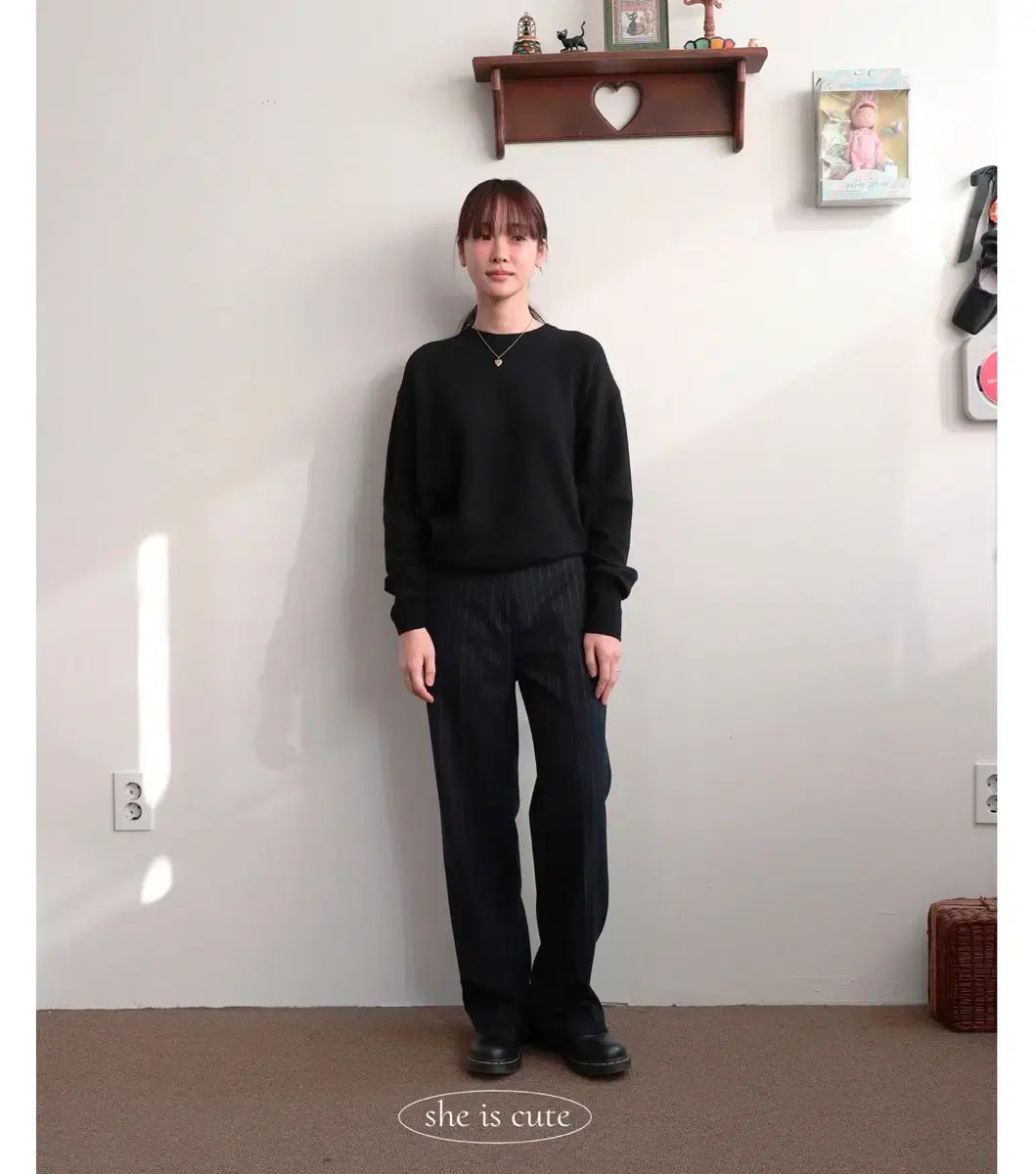 Sheiscute 毎日 スラックス ダークネイビー