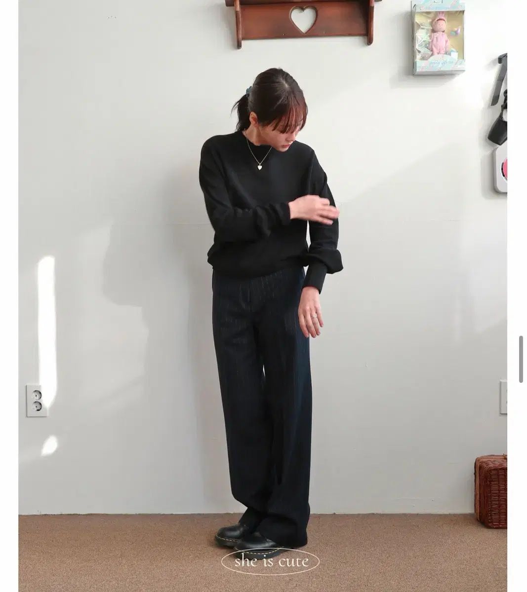 Sheiscute 毎日 スラックス ダークネイビー