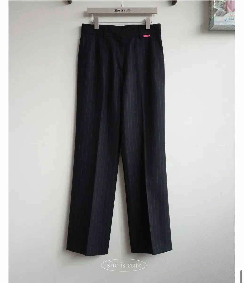  Sheiscute 毎日 スラックス ダークネイビー スラックス パンツ