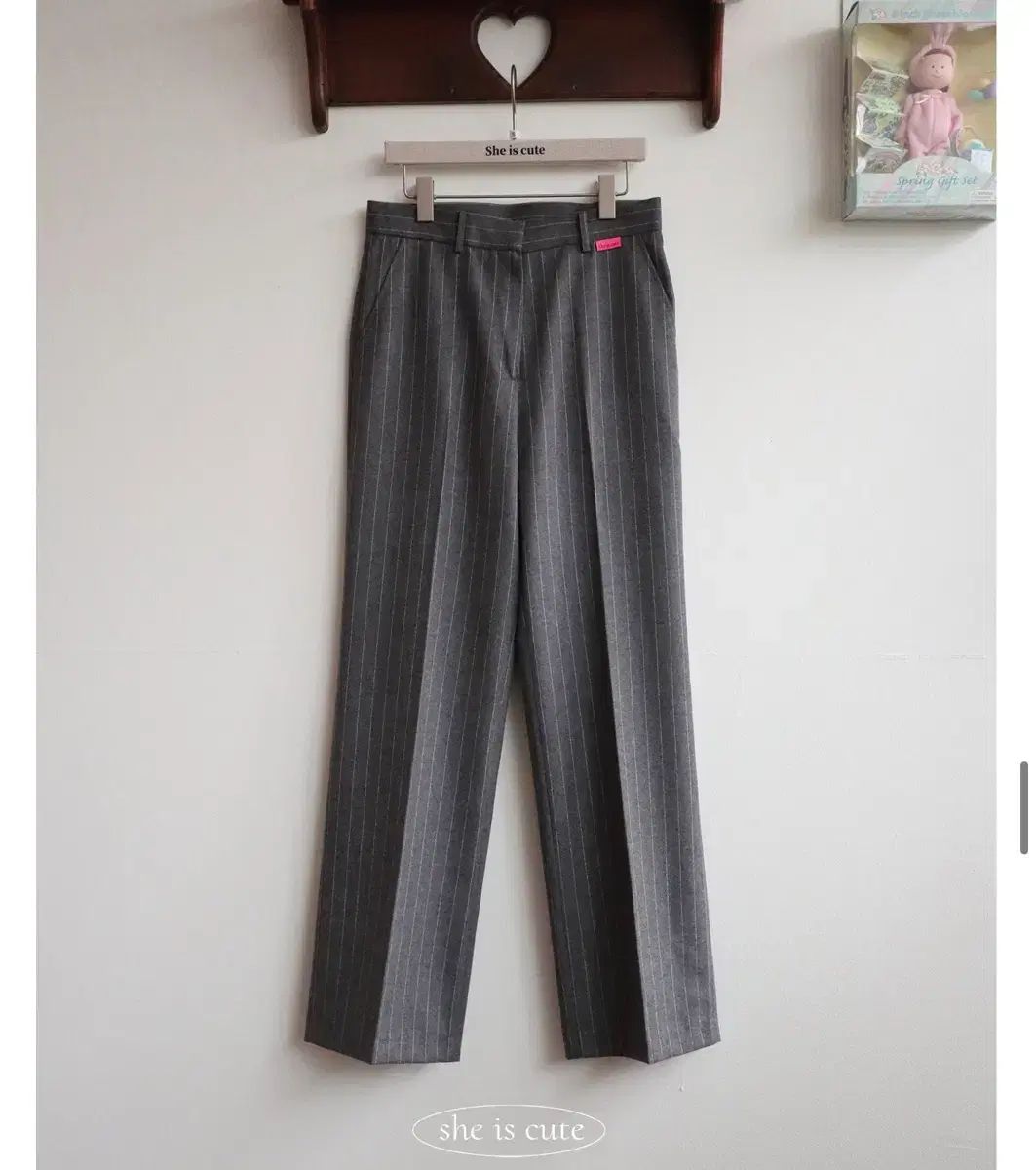  Sheiscute 毎日 スラックス グレー スラックス パンツ