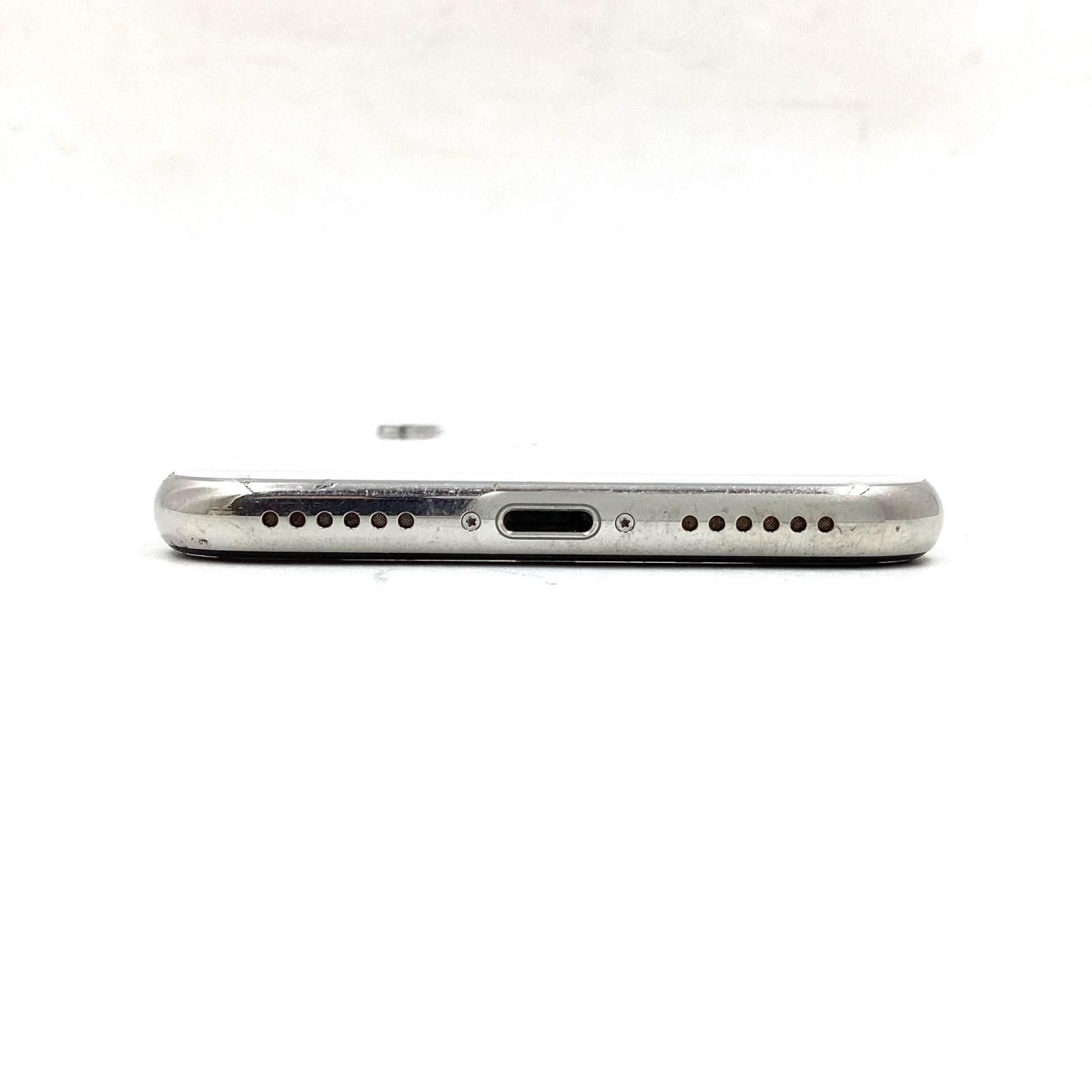 iPhone X 256GB シルバー au 白ロム 100%【難有】【最速発送】 256GB