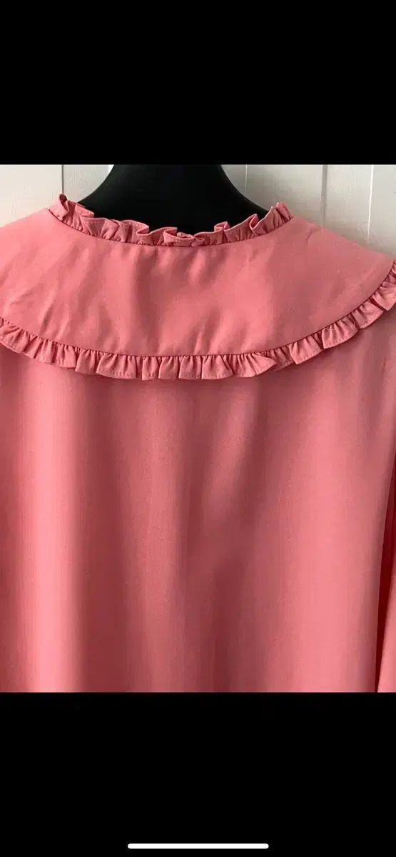  ピンク フリル KARA ブラウス サイズ55 長袖 シャツ ブラウス