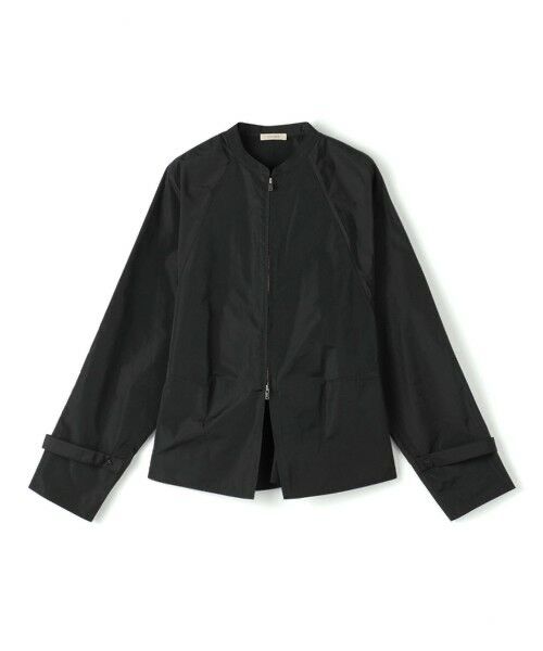 DES PRES マクロシルクタフタ ジップアップブラウス ブラック