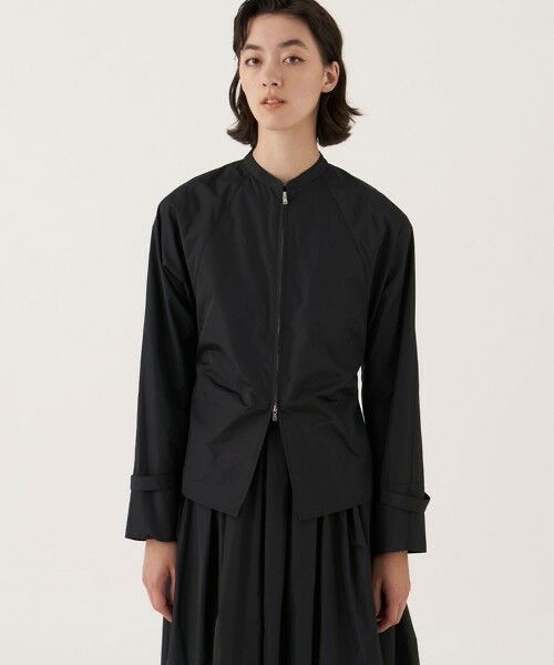 ジップアップブラウス