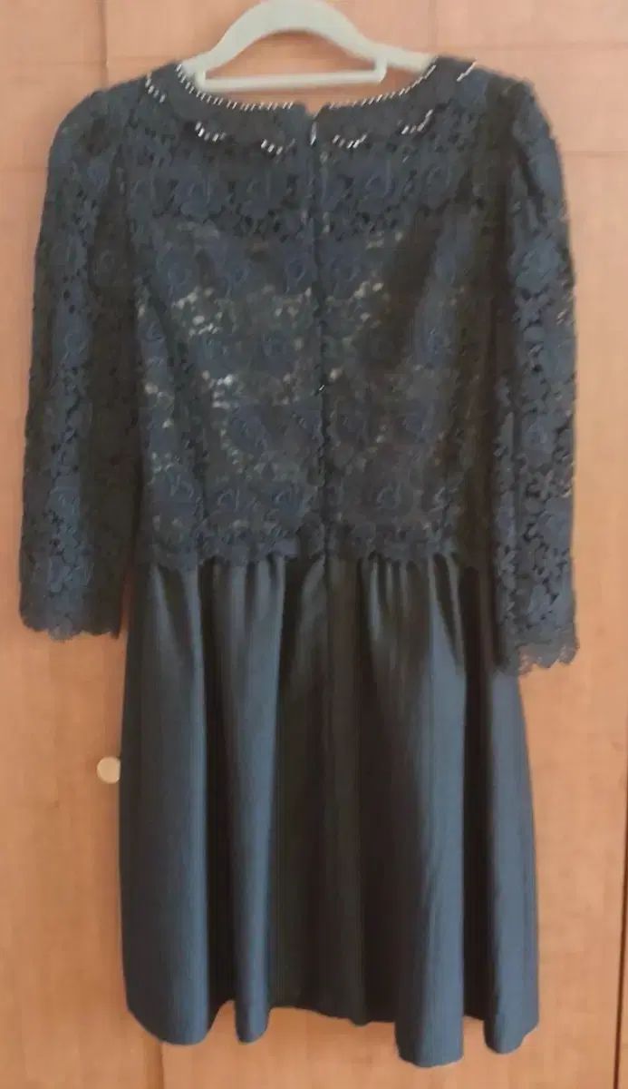  シースルー レース ブラック ONE PIECE 55 長袖 七分袖 ひざ丈ワンピース
