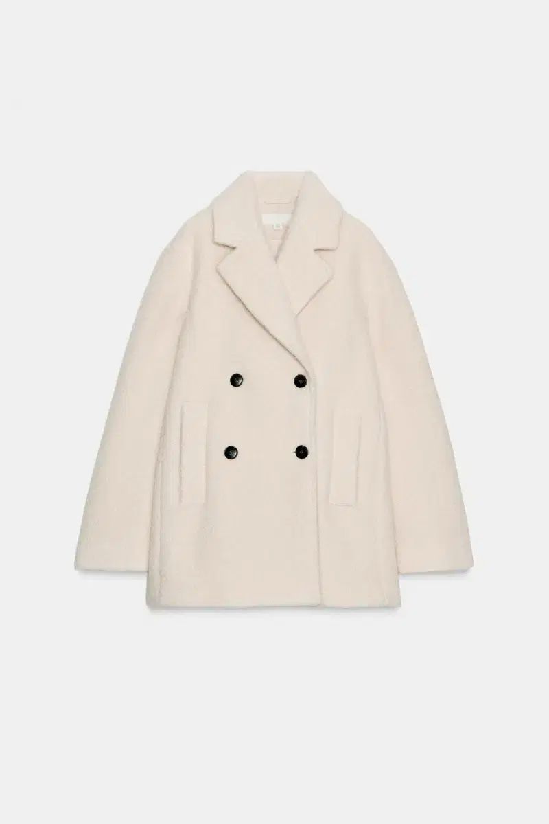 ZARA ザラ ブークレ ダブル ブレスト セミ ロング コート M