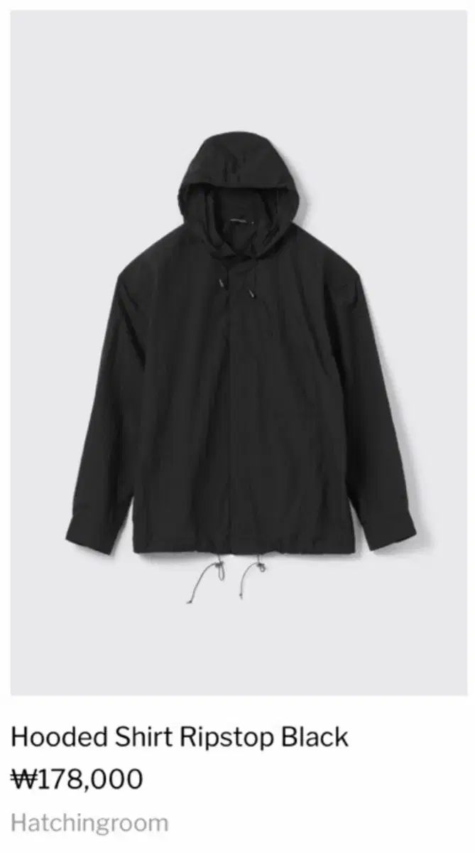 Hatchingroom フーディー シャツ ブラック