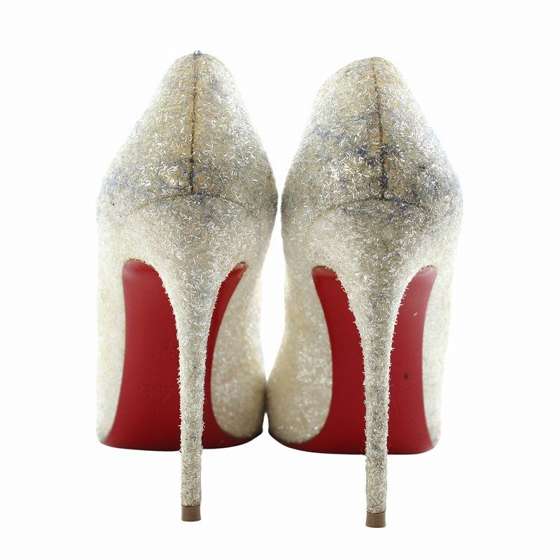 クリスチャンルブタン Christian louboutin パンプス ラメ ポイン