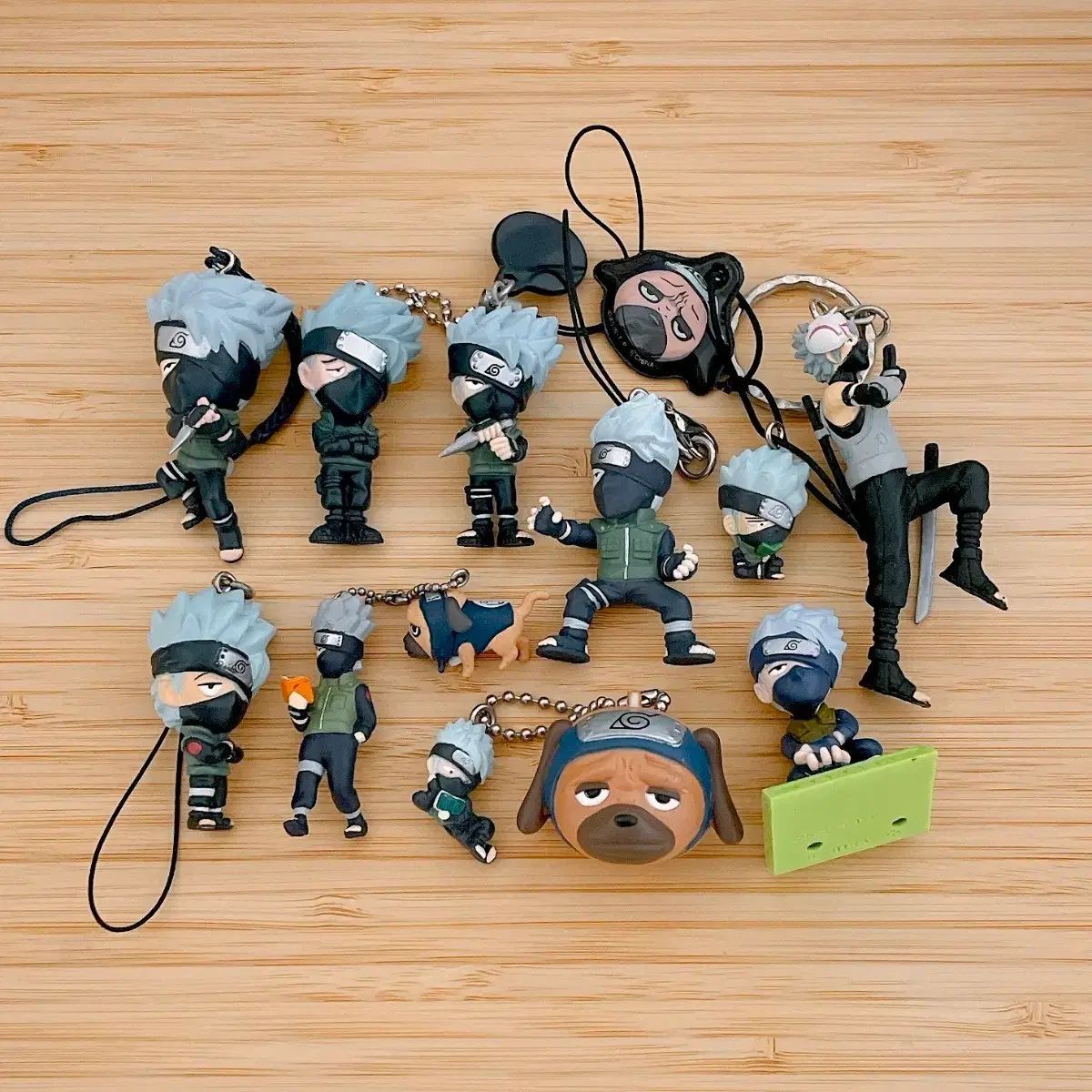 NARUTO -ナルト- カカシ パクン フィギュア型キーホルダーセット