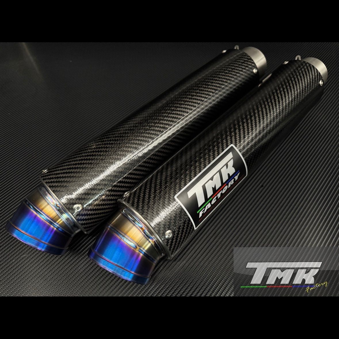 汎用 2本出し カーボンチタンサイレンサー 60.5 マフラー スリップオン