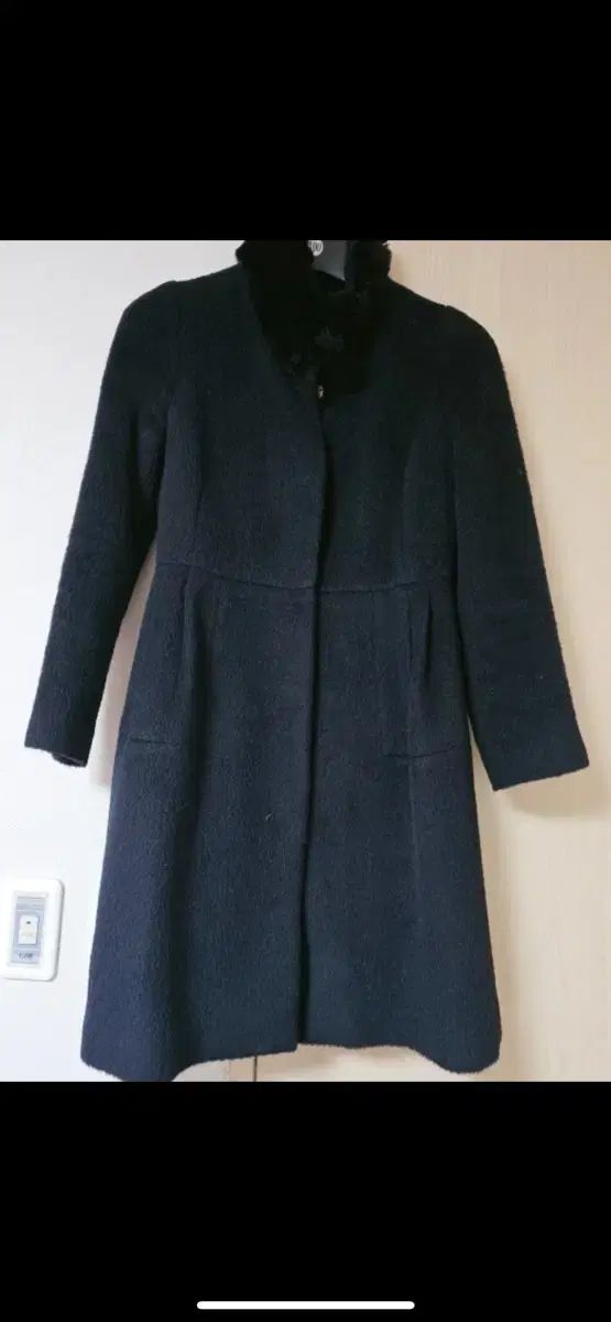 ブラック ウール ファー KARA カラ コート 55