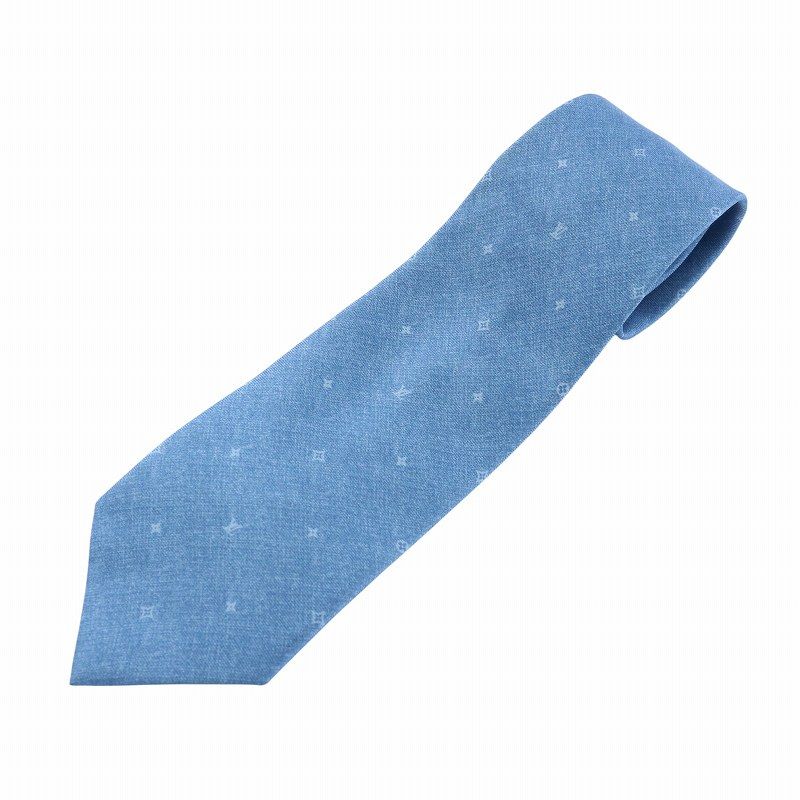 ルイヴィトン LOUIS VUITTON ネクタイ 絹 シルク レギュラータイ 総柄