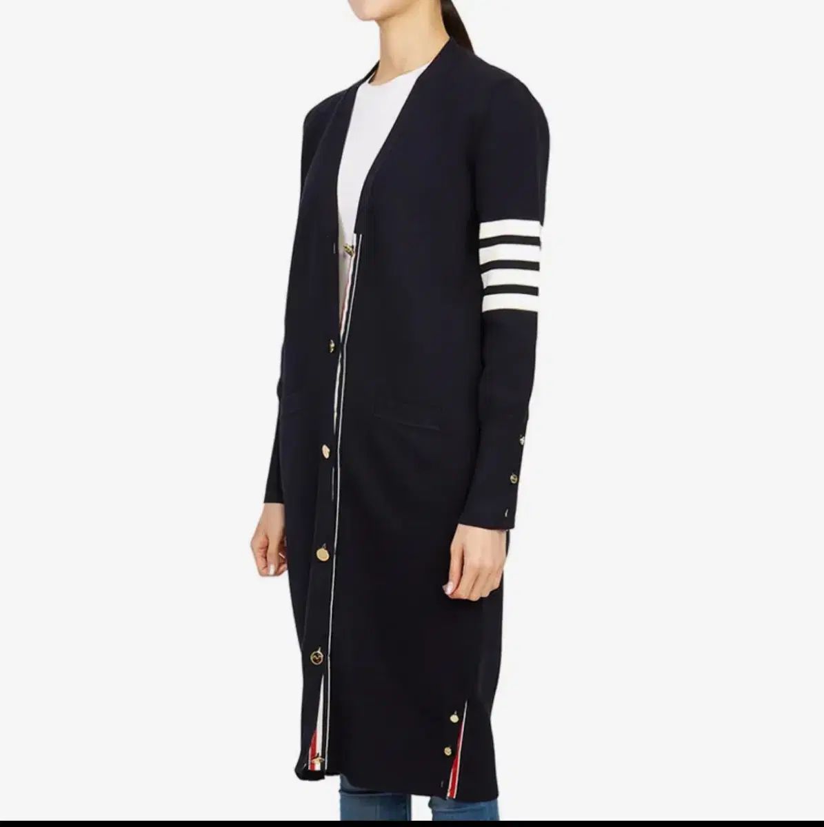 トム ブラウン ミラノ スティッチ カーディガン ロング丈 韓国 タグ