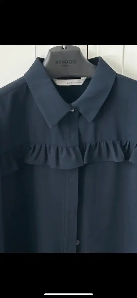 レニボン ネイビー フリル ブラウス サイズ 55