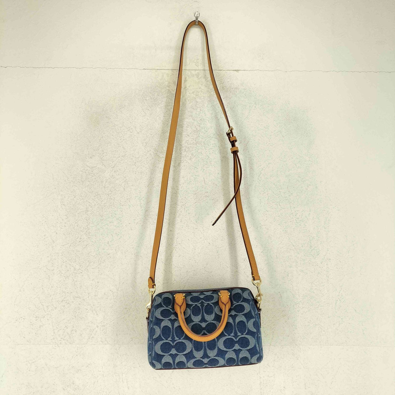 コーチ COACH ミニ ローアン クロスボディ バッグ シグネチャー デニム 