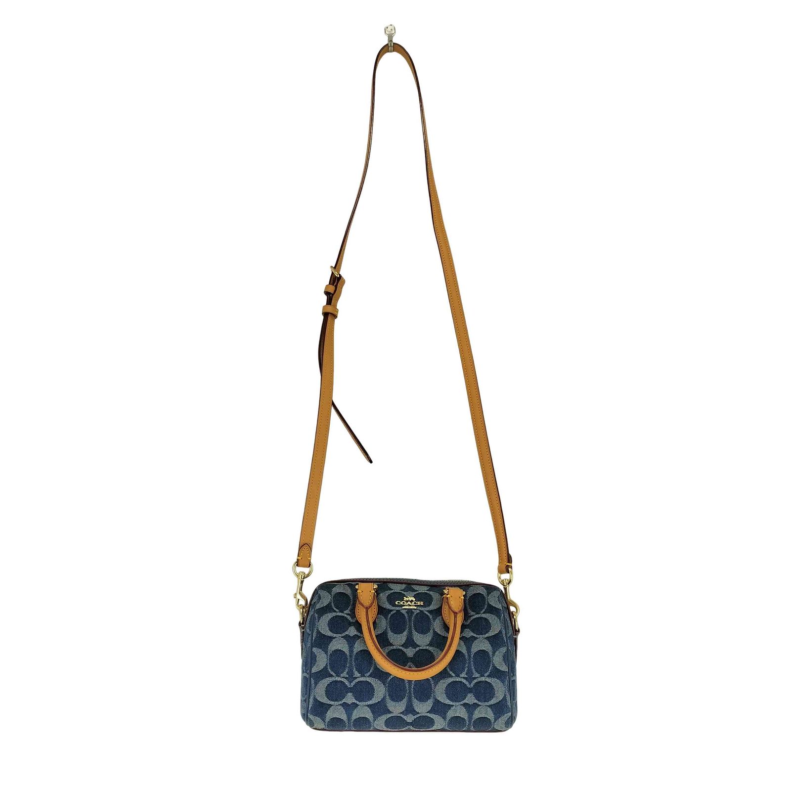 コーチ COACH ミニ ローアン クロスボディ バッグ シグネチャー デニム 