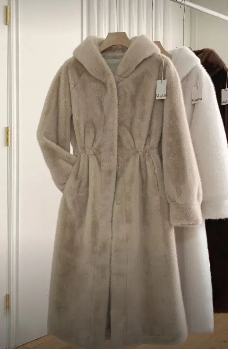 大ヒット ファー フード ロング コート