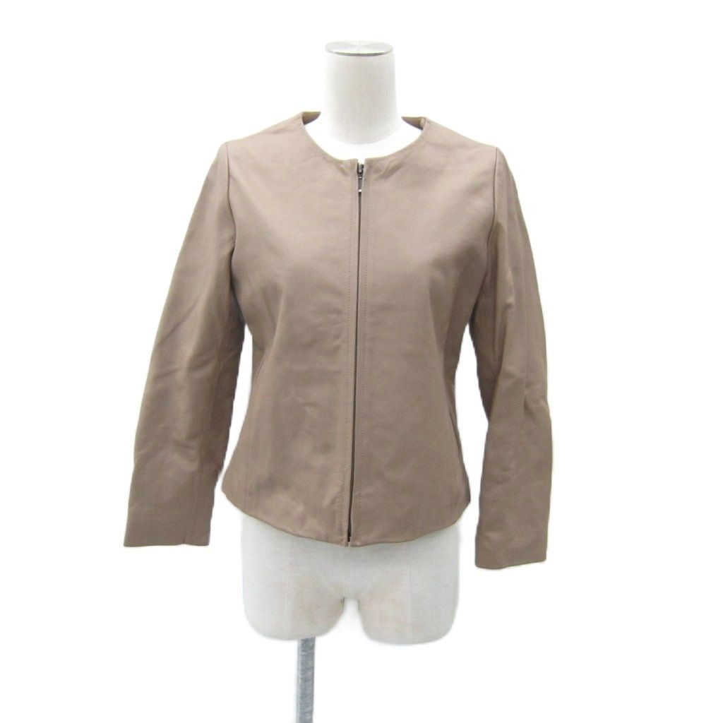 ロートレアモン LAUTREAMONT ラムレザージャケット ノーカラー