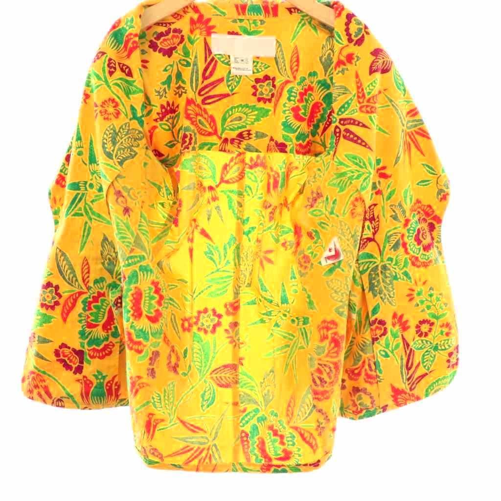 エスカーダ ESCADA テーラードジャケット ハワイアン柄 38 マスタード