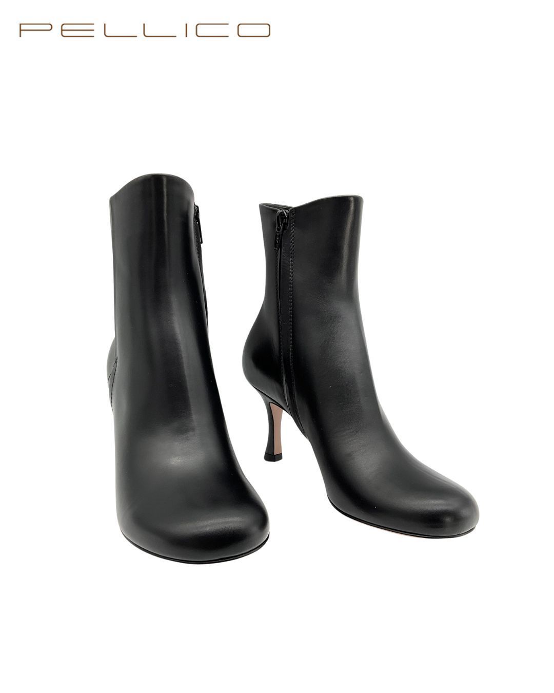 PELLICO ペリーコ 7586 VOLTA 80 TR サイドジップレザーヒールブーツ 38 NERO ブラック げ交渉
