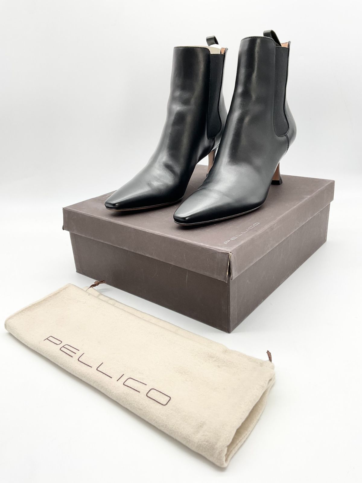 未使用 PELLICO ペリーコ 7607 VENERE 65 TR サイドゴアヒールブーツ