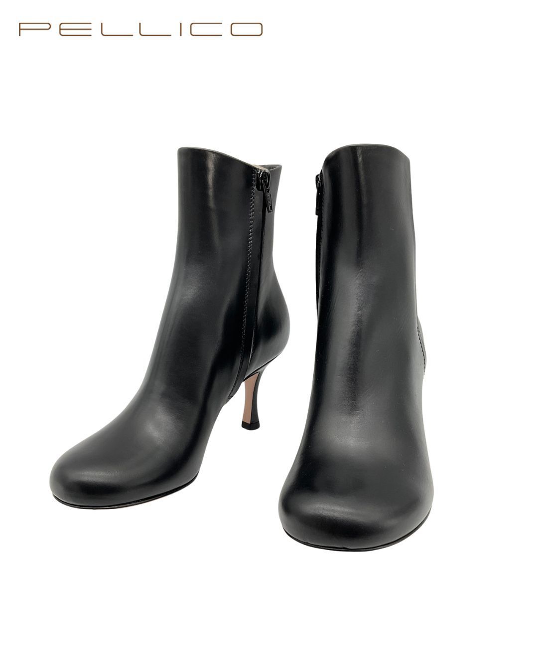PELLICO ペリーコ 7586 VOLTA 80 TR サイドジップレザーヒールブーツ 35.5 NERO ブラック げ交渉