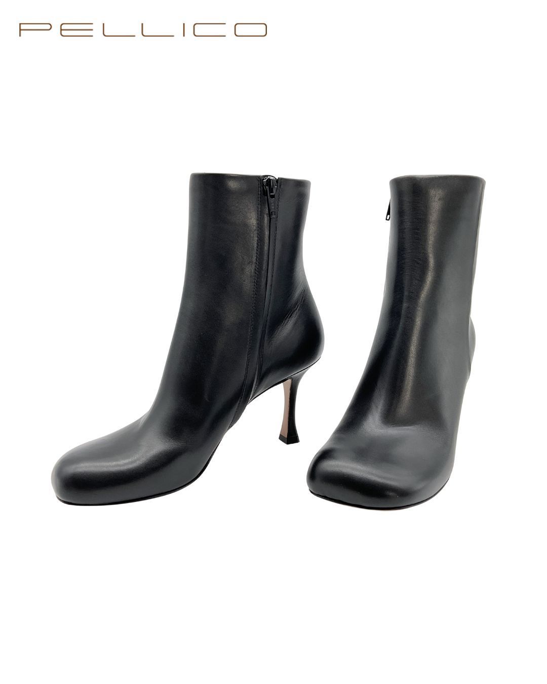 PELLICO ペリーコ 7351 MILENA 80 TR サイドジップレザーヒールブーツ 37 NERO ブラック げ交渉
